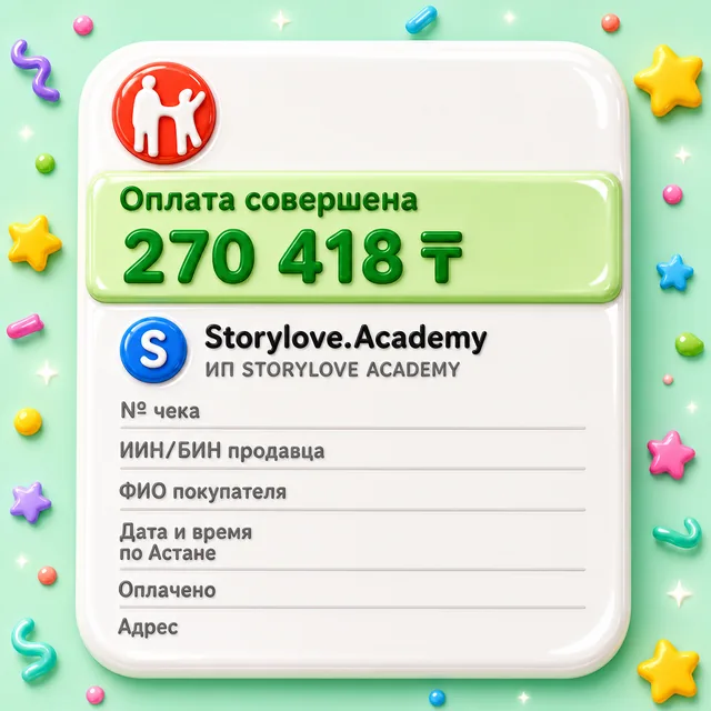 Иллюстрация: чек об оплате